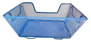 LockerMate Compact Locker Bin Blue Metal Mesh Storage Organizer